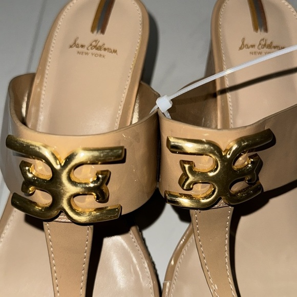 NEW! Sam Edelman Yardlie Emblem Platform Wedge Sandals - Size 9.5 👠 - Picture 14 of 15